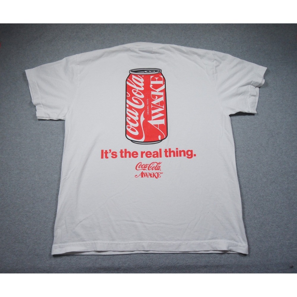 Awake NY Shirt Mens Large New York Coca Cola Graphic Tee Streetwear Adult Casual